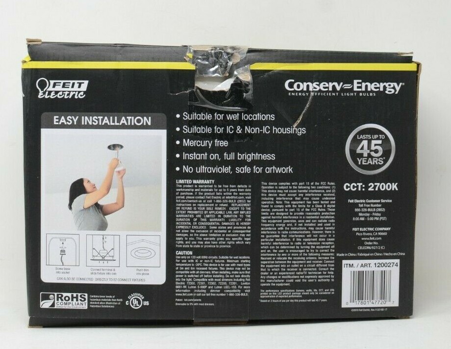 Feit CELEDR6/927/2 90+ CRI 75W Bulb, Soft White 2 Pack eBay