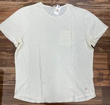 NWT $45 Marine Layer Short Sleeve Saddle Hem Pocket Tee In White Size: XLarge
