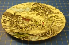 MYOTT, Staffordshire, Royal Mail, Multicolor 12.5" Oval Serving Platter