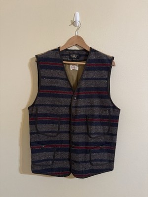 ラルフローレンRRL BLANKET STRIPED VEST (ウールベスト) RRL Double RL Ralph Lauren Limited Edition Blanket Striped Vest 1