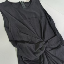 Country Road Gathered Front Dress Size Small Black Sleeveless Viscose Polyamide