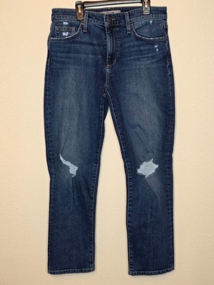 Joe's Jeans Distressed Straight Leg, High-Rise Denim Women's Jeans, Size 28