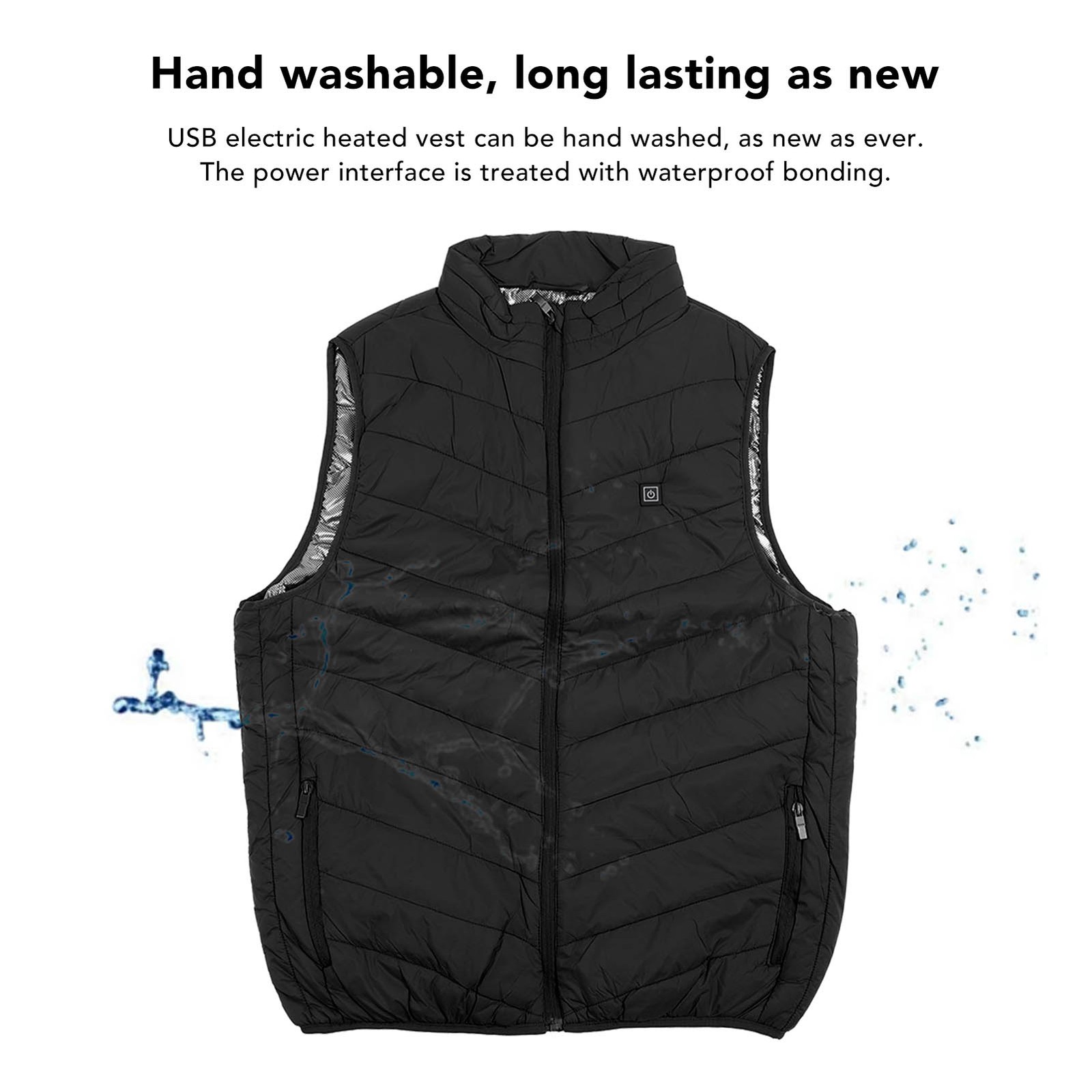 Heated Vest USB Electric Heated Jacket Vest With 3 Heating Levels 4 Heating Zone