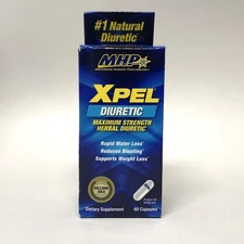 MHP Xpel Maximum Strength Herbal Diuretic, 60 capsules X5/27+ | Fast Water Loss