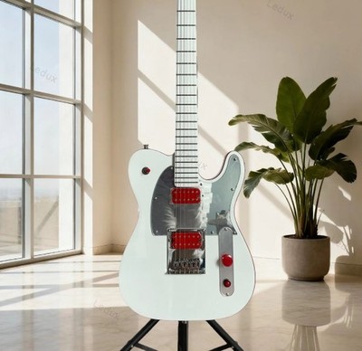 White Solid Body Ghost Electric Guitar John 5 Arctic White Kill Switch HH Pickup