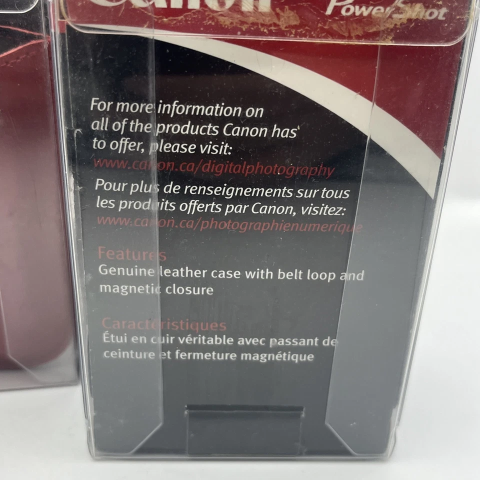 (2) Canon PowerShot SD780 IS Digital Camera Red Leather Case/Sleeve w/ Belt Loop - Image 4 of 4