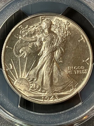 1943 Walking Liberty Half. AU58,PCGS 54244980