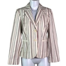 I.E CREAM MULTI COLOR STRIPED BLAZER