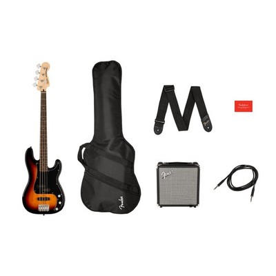 Squier Affinity Series Precision Bass PJ Pack LRL 3-Color Sunburst - Pack basse