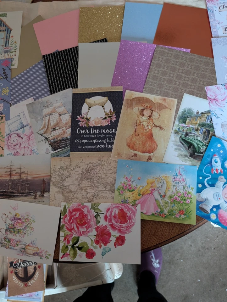 HUNKYDORY Card making kit - 25 assorted A6 toppers PLUS 10 x A5 assorted card free UK post