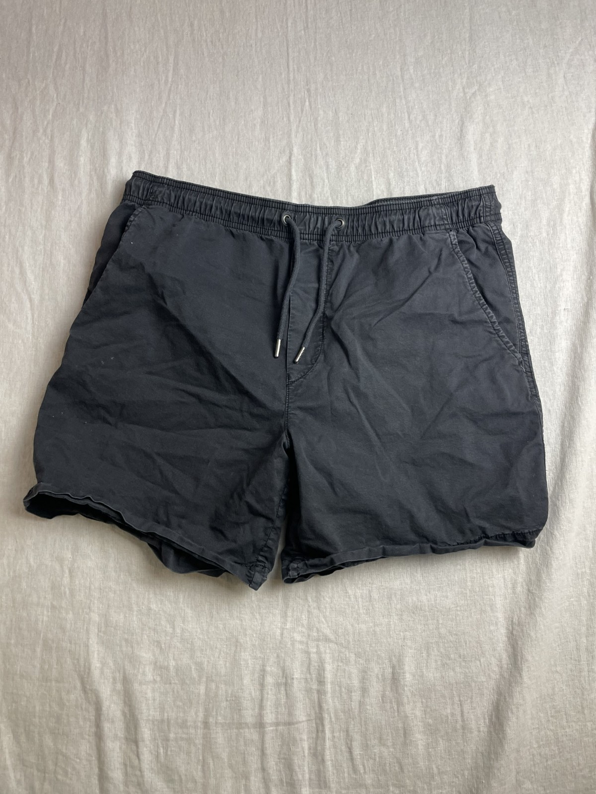American Eagle Flex Jogger Shorts Black Men M Gorpcore Utility Drawstring Sporty