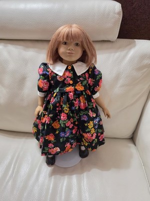 Sigikid Puppen Doll 21'' Vinyl and Cloth Play Doll  Red Hair Brown Eyes W Germany
