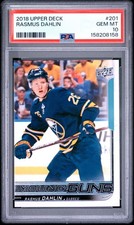2018 Upper Deck Rasmus Dahlin #201 Young Guns (RC) PSA 10