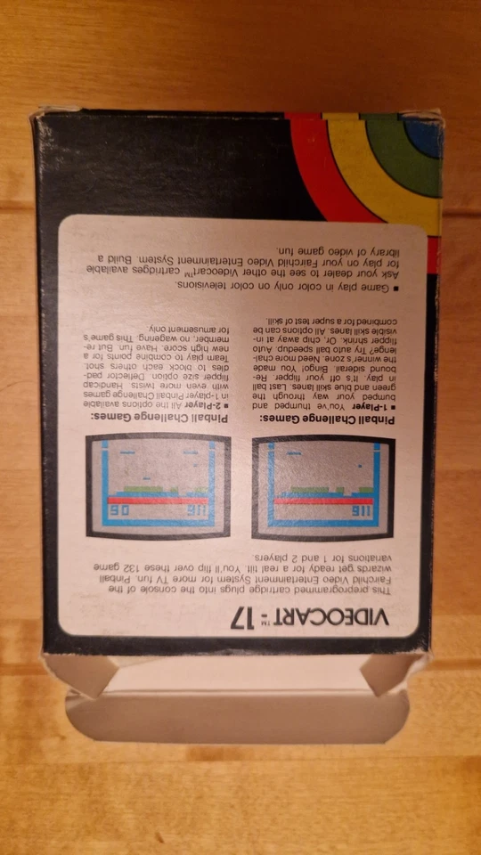 Pinball Challenge (Fairchild Channel F, 1978) Videocart-17 - Image 3 of 3