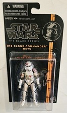 STAR WARS THE BLACK SERIES  ORANGE STRIPE   16 CLONE COMMANDER NEYO 3.75  FIGURE