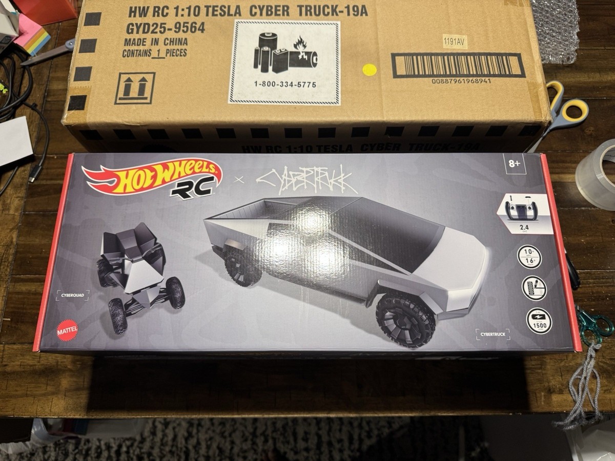 ミニカー Hot Wheels RC Cybertruck 1:10 Hot Wheels Toy Power RC 1:10 Tesla Cyber Truck - Walmart.com
