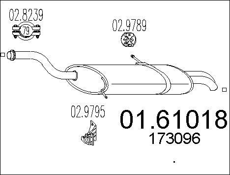 Silencieux arrière pour Citroën C4 Grand Picasso I 2.0 HDi 138 - Échappement acier