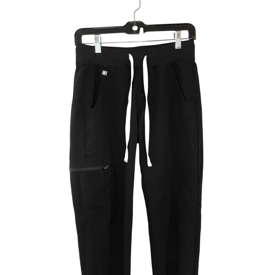 FIGS Pants Womens XXS 2XS Black Zamora Jogger Scrub Nurse Uniform Cuffed Casual - Image 3 of 4