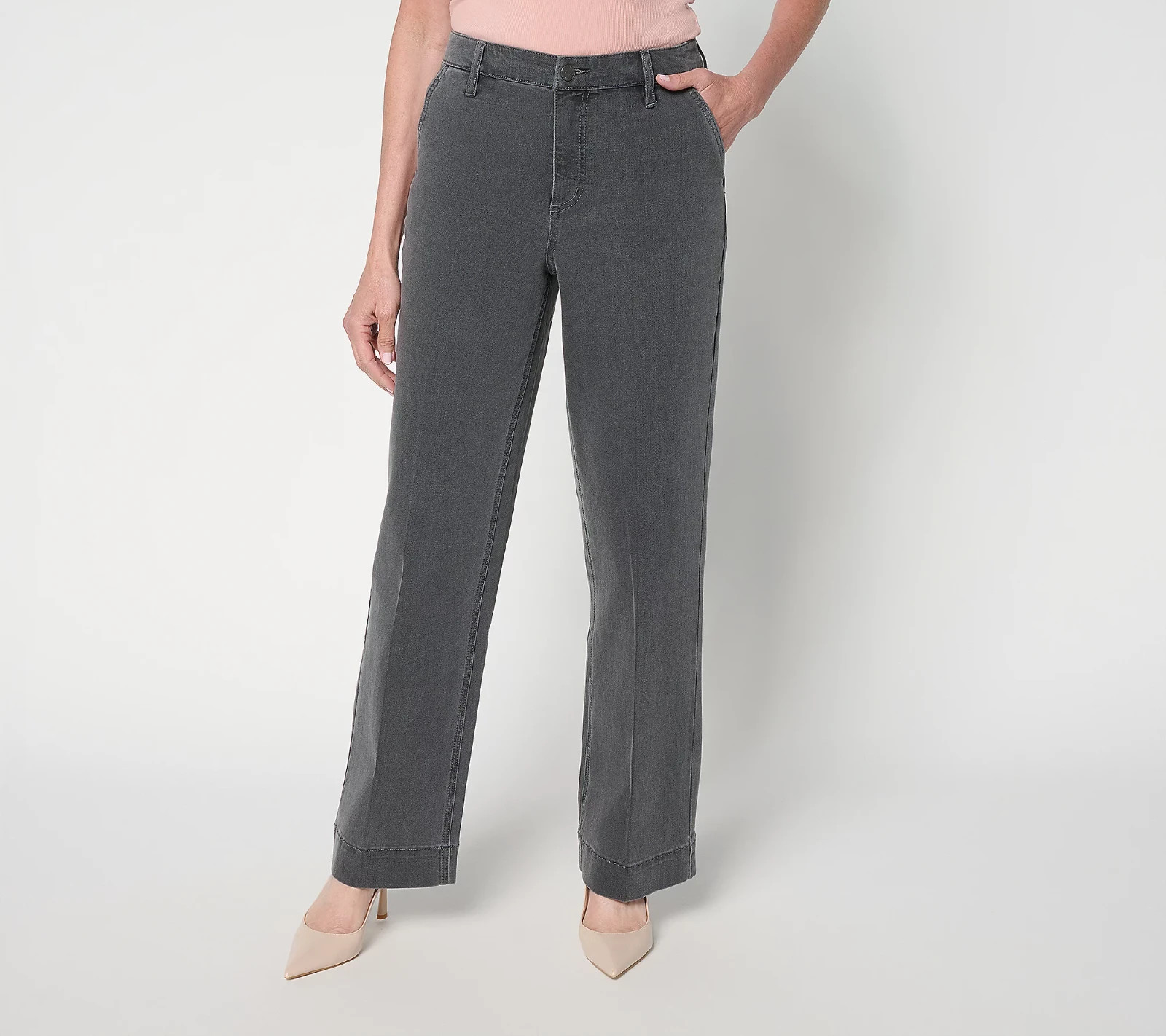 Susan Graver Regular Stretch Denim Trouser Jean NWT A695932
