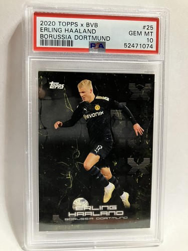 Erling Haaland 2020 Topps X BVB #25 Borussia Dortmund PSA 10 RC
