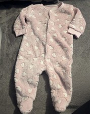 Baby Girl All In One Sleep Suit 0-3 Months Worn The Once Excellent Condition