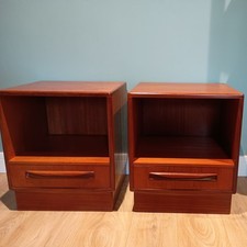 SUPERB PAIR OF RETRO TEAK G PLAN FRESCO BEDSIDE CHESTS CABINETS VERY CLEAN