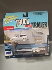 Johnny WHITE Lightning Truck & Trailer 2006 Chevy HHR w/Open Car Trailer - CHASE