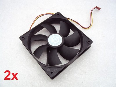 Lot of 2 CoolerMaster A12025-12CB-3BN-F1 120MM 3 Pin Computer Case Cooling Fan