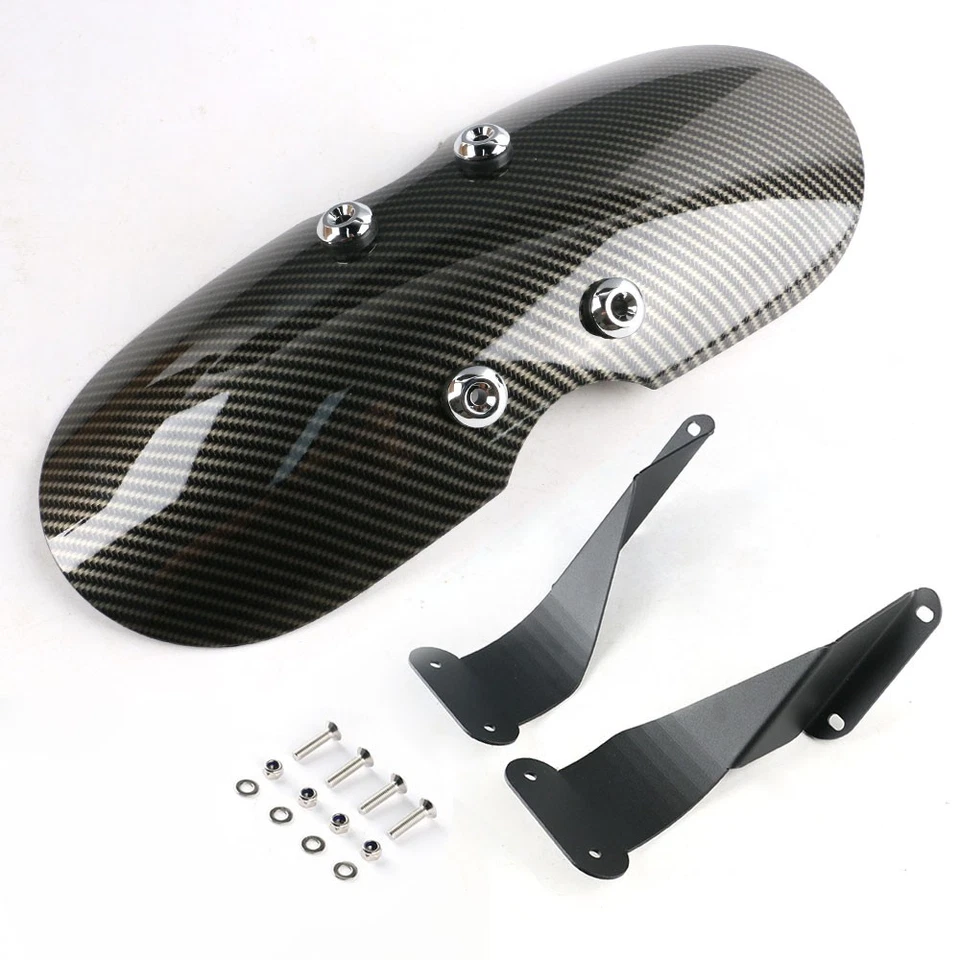 Guardabarros delantero corto de carbono para Ducati Scrambler Sixty2 Cafe Racer Foto 2 de 4