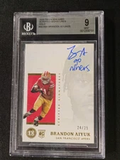 2020 Panini Encased Scripted Signatures Gold #SCS-BA BRANDON AIYUK RC #24/25 🔥