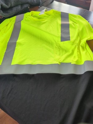 Reflective High Vis Shirt Men s Large *New* with front pocket. Smoke free home