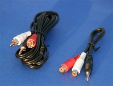 MP3 Audio Connection Kit 2 Cable Set 6FT and 6IN Ipod Compatible