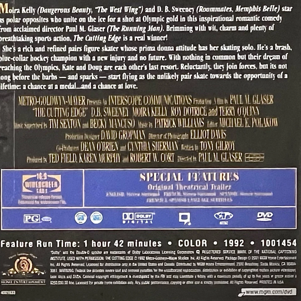 The Cutting Edge (DVD, 1992) - NEW SEALED - Image 3 of 3