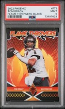 2022 PANINI PHOENIX FLAME THROWERS BLACK #FT1 TOM BRADY FIRST #01/10 PSA 9 MINT