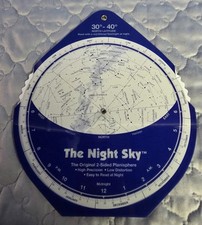 MK2 Planisphere The Night Sky 2 Sided 30-40 North Latitude David Chandler 1992