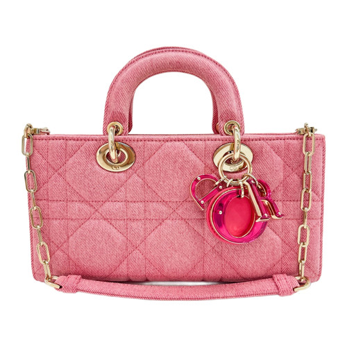 DIOR Lady D-Joy Pink Cotton Two Way Bag