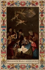 Adorazione dei Pastori Florence Italy vintage postcard k790