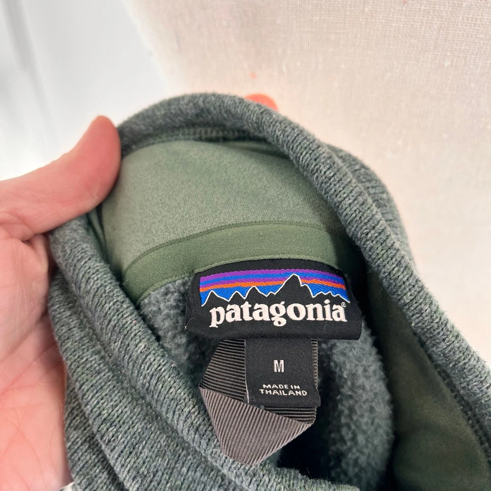 Mujer MED Patagonia Better Suéter Medio Cuarto Cremallera River Rock Verde Chaqueta Foto 4 de 4