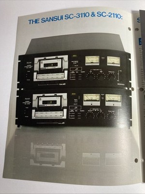 Sansui SC3110/2110 Stereo Cassette Decks High Performance Japan