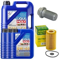 MotoröL Filter Set 5W-40 Liqui Moly 8 Liter + Schraube FüR Mercedes Vito Bus