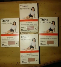 Thinx for All Leaks Hi Waist Incontinence Underwear in Desert Rose - XL Lot Of 4