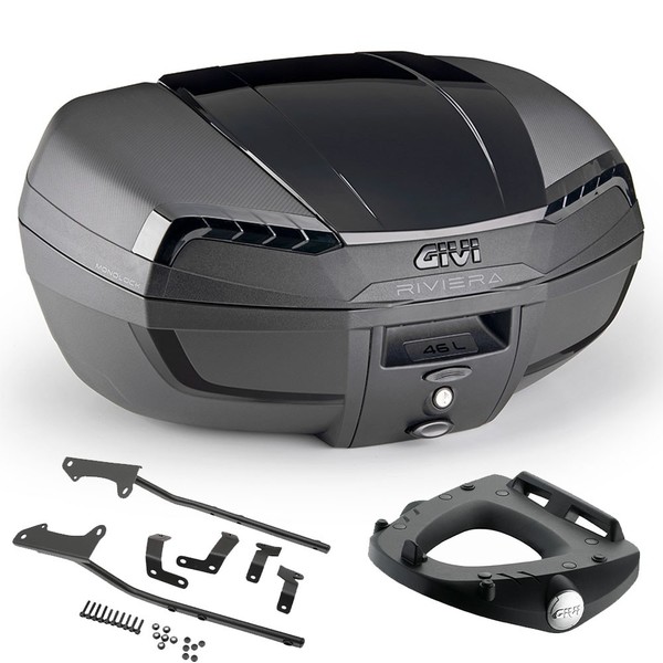 Givi E46NB Bauletto 46LT Schwarz + Monolock Halterungen Honda VFR 800 2014-2017-image