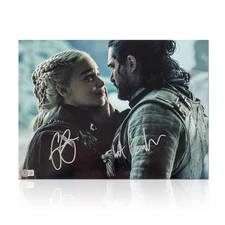 Emilia Clarke And Kit Harington Signed Game Of Thrones Photograph