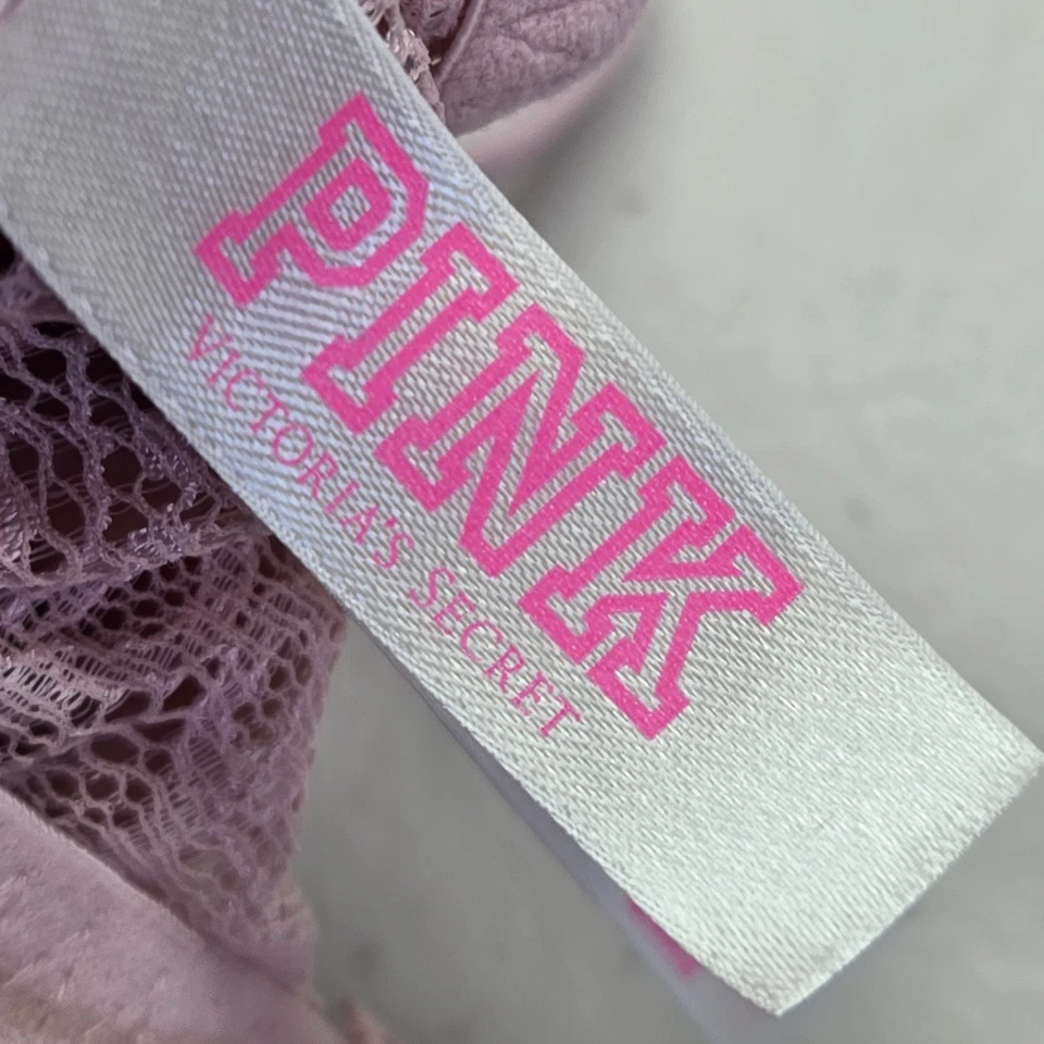 Sujetador Victoria's Secret ROSA Mujer Grande Rosa Floral Encaje Bralette Inalámbrico Foto 3 de 4