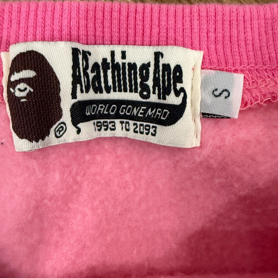 Bape A Bathing Ape Rosa Camuflaje Cuello Redondo Pullover Rosa Sudadera Para Mujer Talla Pequeña Foto 4 de 4