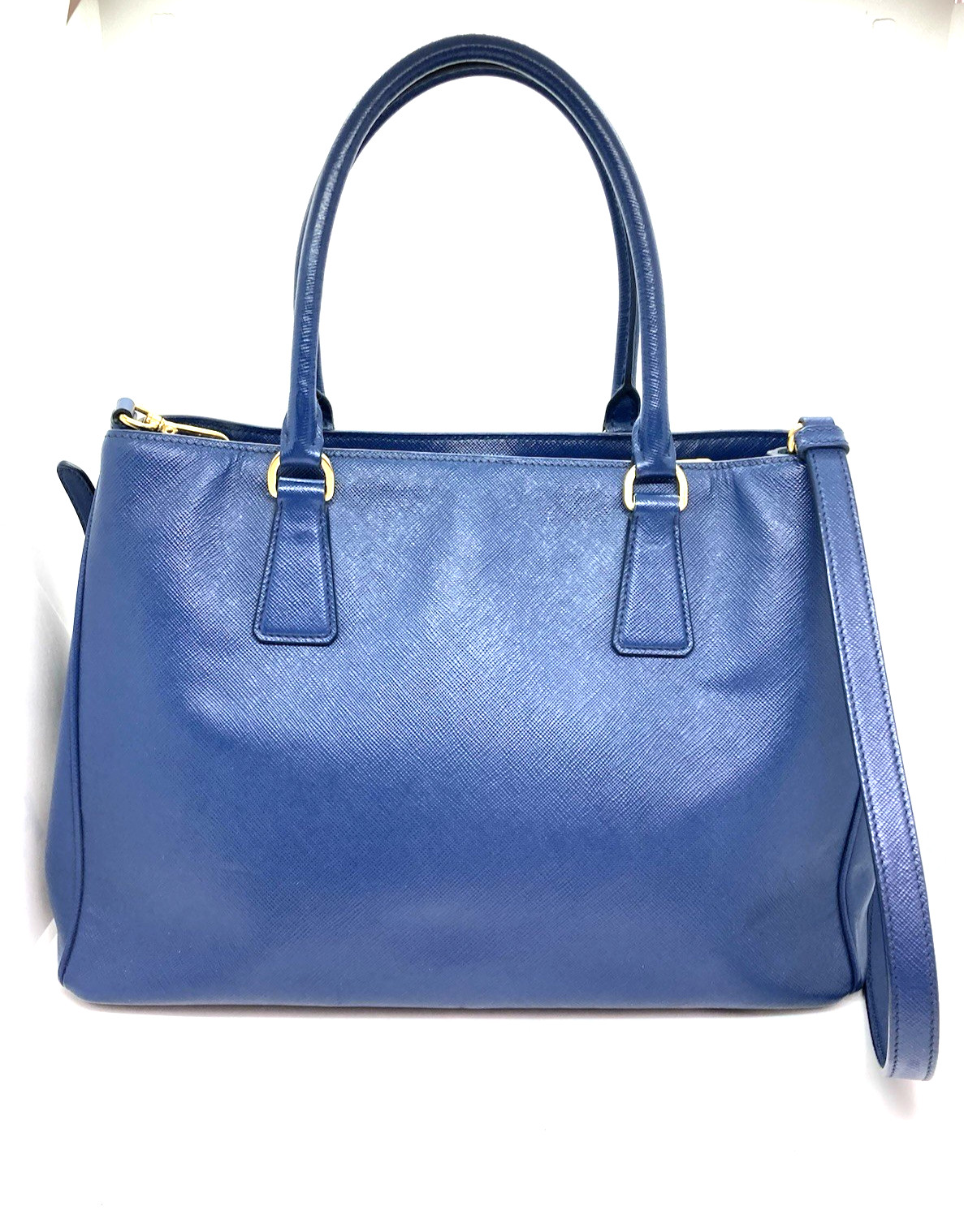 used PRADA Galleria Saffiano leather Blue 2Way Shoulder Hand bag Tote 29113 thumbnail 2