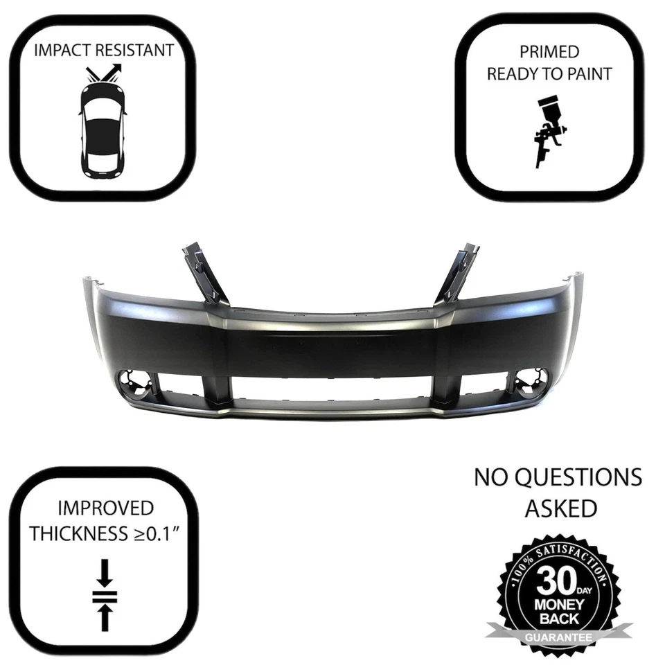 Cubierta de parachoques delantero para Dodge Avenger 2008-2010 cebado 68004697AA CH1000918 Foto 3 de 4