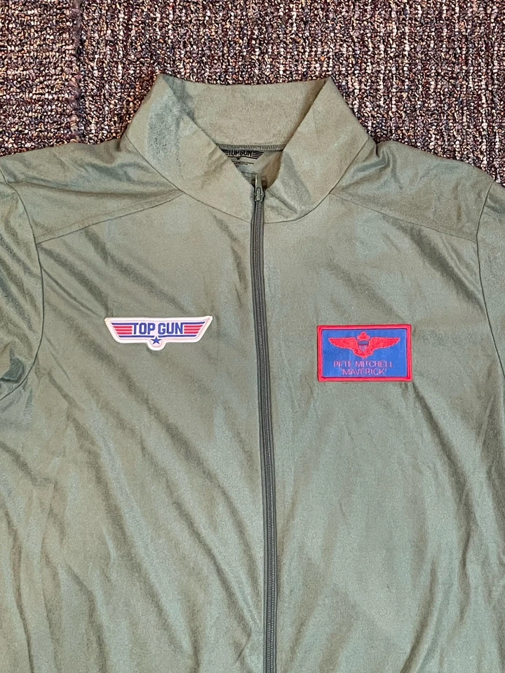 Disfraz Top Gun Adulto Maverick Vuelo Salto Traje Para Hombres XL Verde Piloto Juegos con disfraces Foto 2 de 4