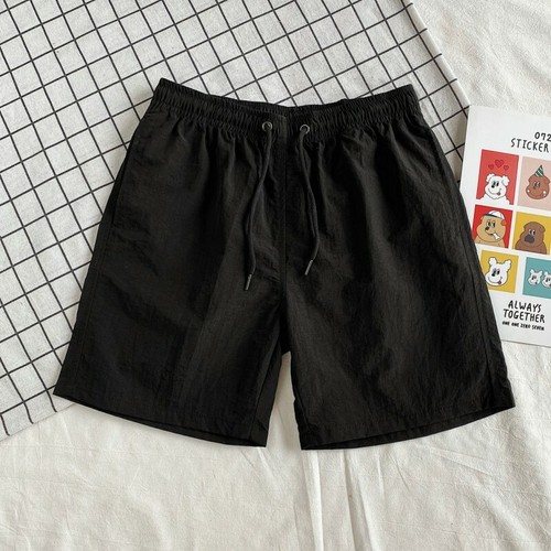 Summer Mens Casual Shorts Pants Loose Plain Beach Elastic Waist Drawstring New B - Picture 12 of 21