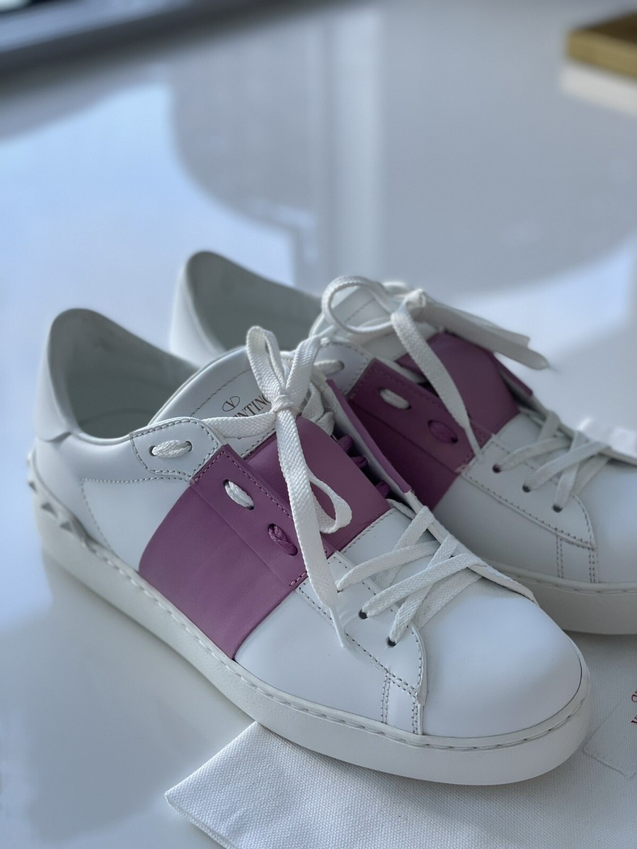 スニーカー Valentino Garavani Sneaker Open Vitello Valentino Garavani Open Leather Sneakers | White | FARFETCH